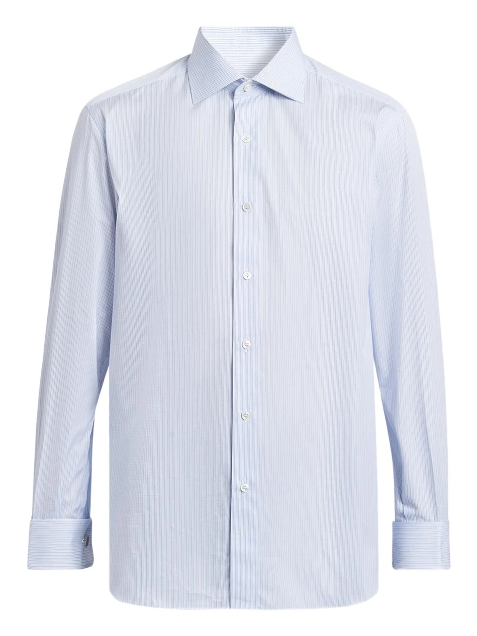 Men's Fine-Stripe Cotton Sport Shirt Men's Fine-Stripe Cotton Sport Shirt