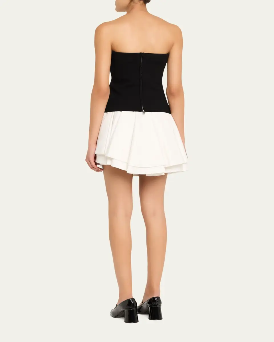 Simkhai Isabelle Strapless Drop-Waist Mini Dress | Thumbnail 3