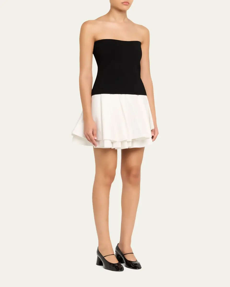 Simkhai Isabelle Strapless Drop-Waist Mini Dress | Thumbnail 4