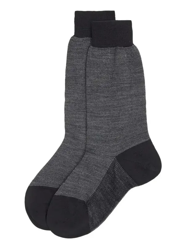 Men's Cotton Oxford Weave Mid-Calf Socks