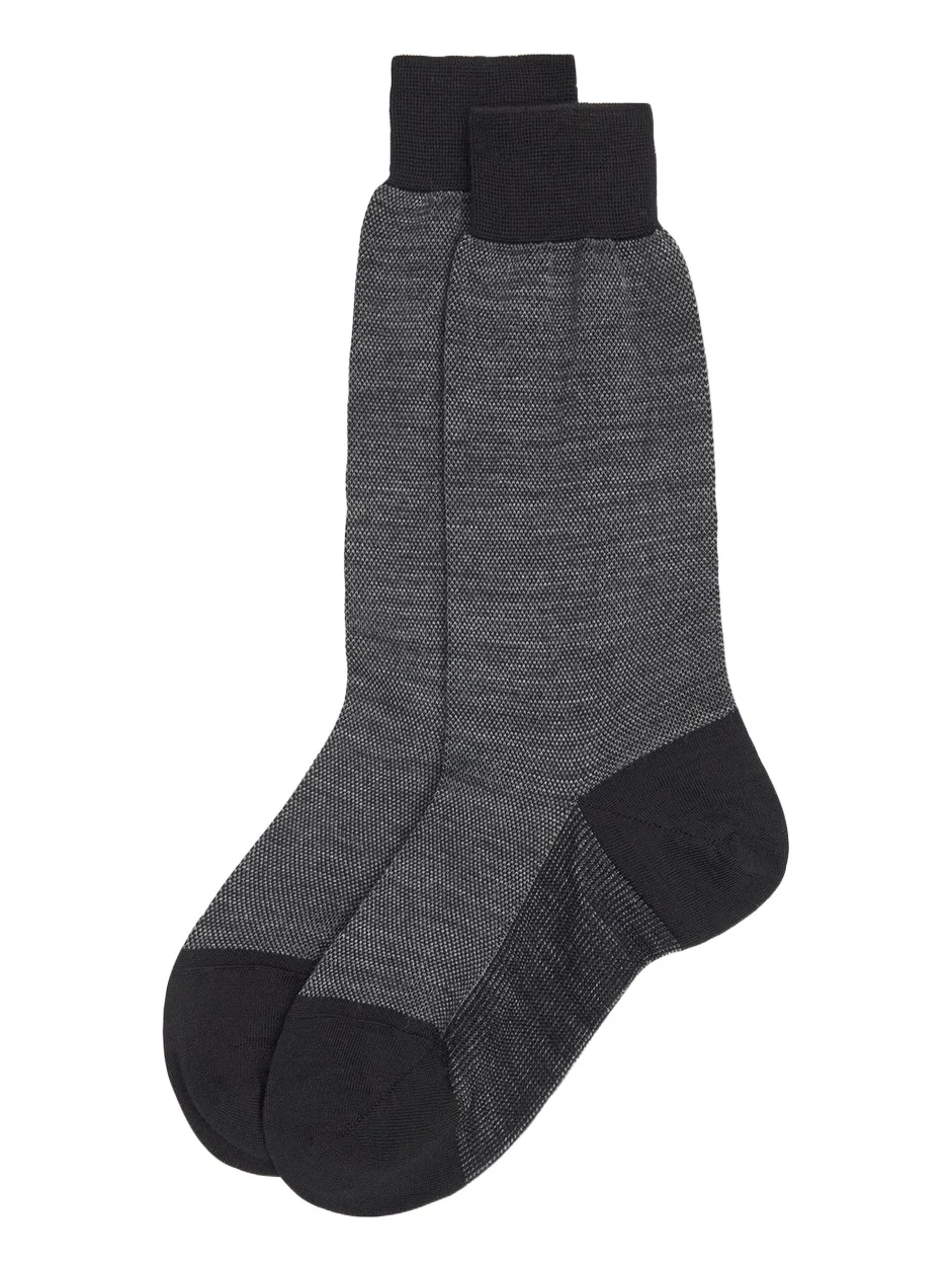 Men's Cotton Oxford Weave Mid-Calf Socks