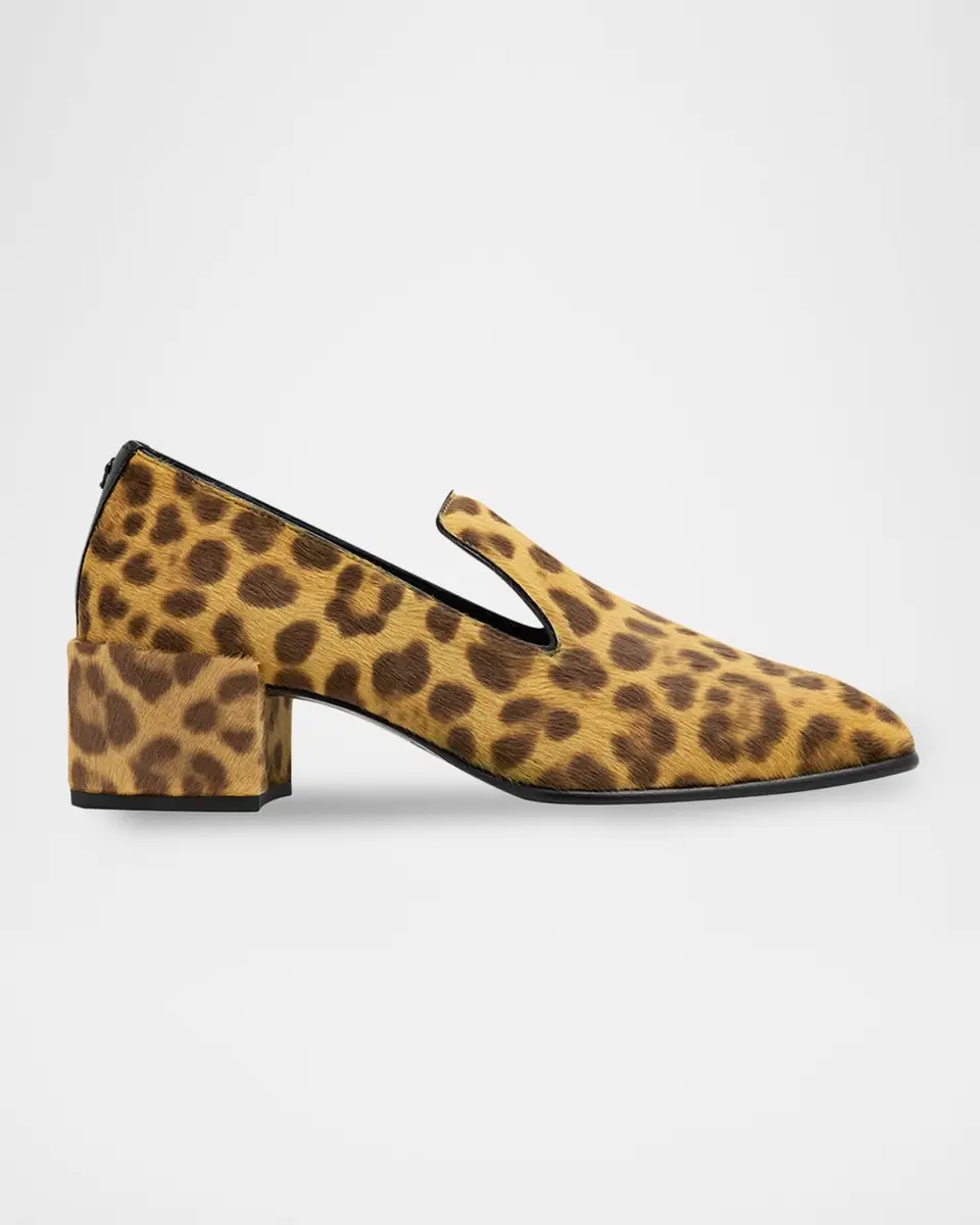 Jimmy Choo 45mm Elliot Leopard Calf Hair Loafers | Thumbnail 3