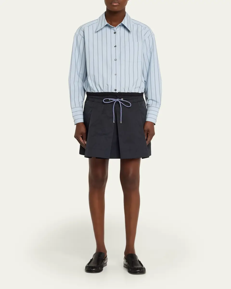 3.1 Phillip Lim Striped Cropped Button-Front Shirt | Thumbnail 2 3.1 Phillip Lim Striped Cropped Button-Front Shirt | Thumbnail 2