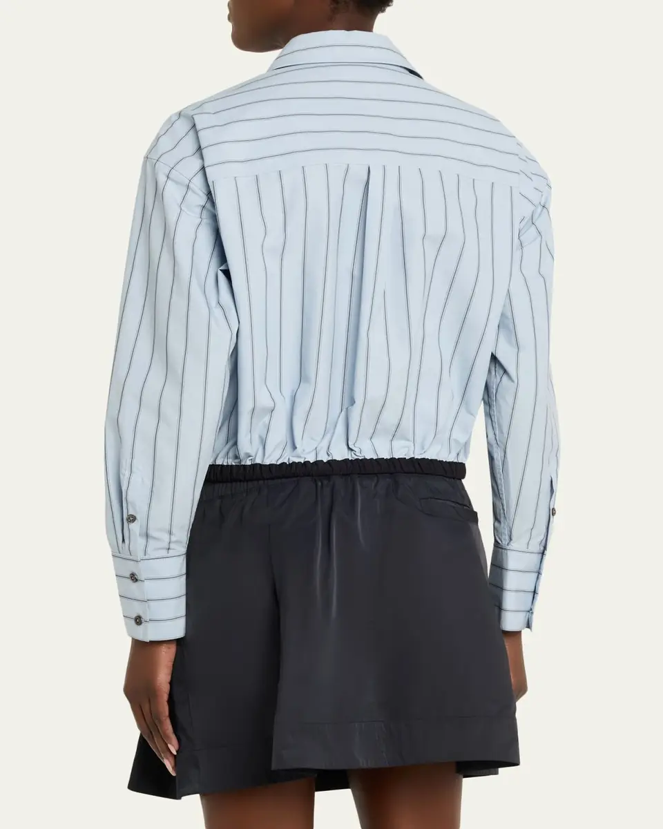 3.1 Phillip Lim Striped Cropped Button-Front Shirt | Thumbnail 3 3.1 Phillip Lim Striped Cropped Button-Front Shirt | Thumbnail 3