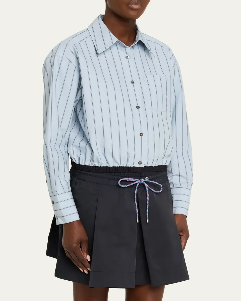 3.1 Phillip Lim Striped Cropped Button-Front Shirt | Thumbnail 4 3.1 Phillip Lim Striped Cropped Button-Front Shirt | Thumbnail 4