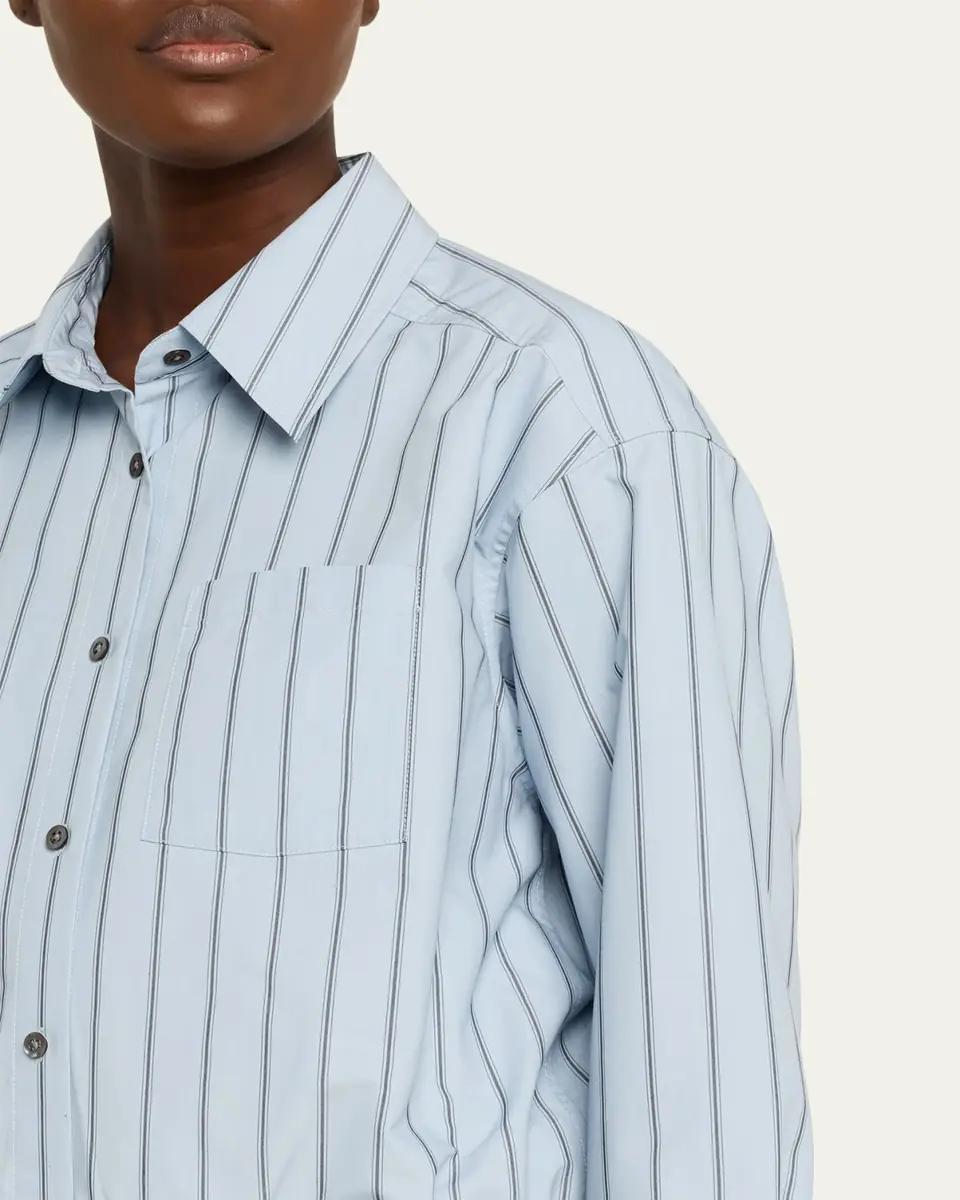3.1 Phillip Lim Striped Cropped Button-Front Shirt | Thumbnail 5 3.1 Phillip Lim Striped Cropped Button-Front Shirt | Thumbnail 5