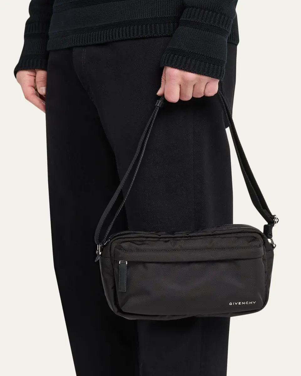 Givenchy Men's Essential U Nylon Crossbody Bag | Thumbnail 2 Givenchy Men's Essential U Nylon Crossbody Bag | Thumbnail 2