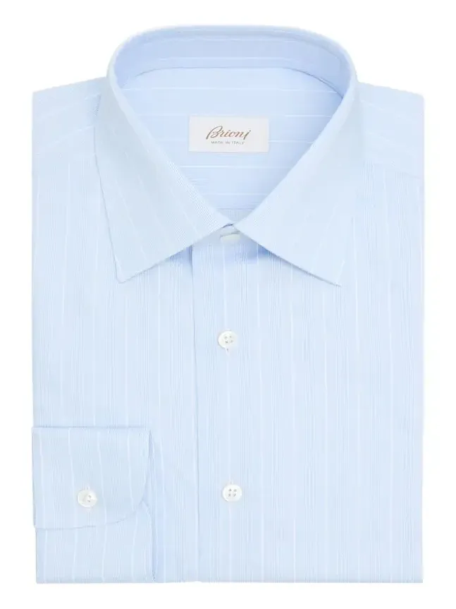 Men's Cotton Multi-Stripe Point Collar Dress Shirt Men's Cotton Multi-Stripe Point Collar Dress Shirt