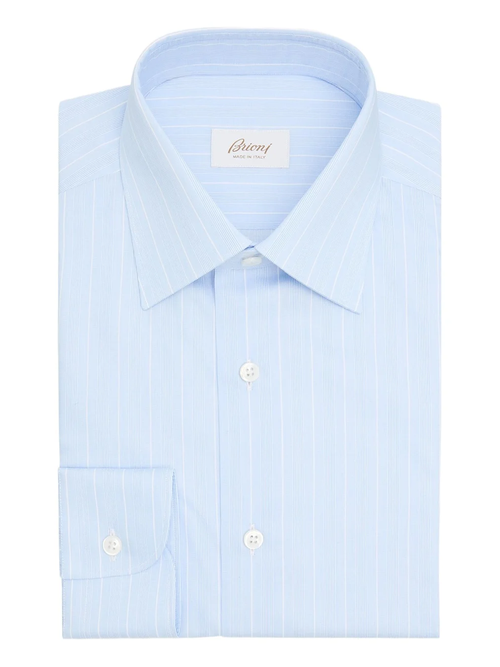 Men's Cotton Multi-Stripe Point Collar Dress Shirt