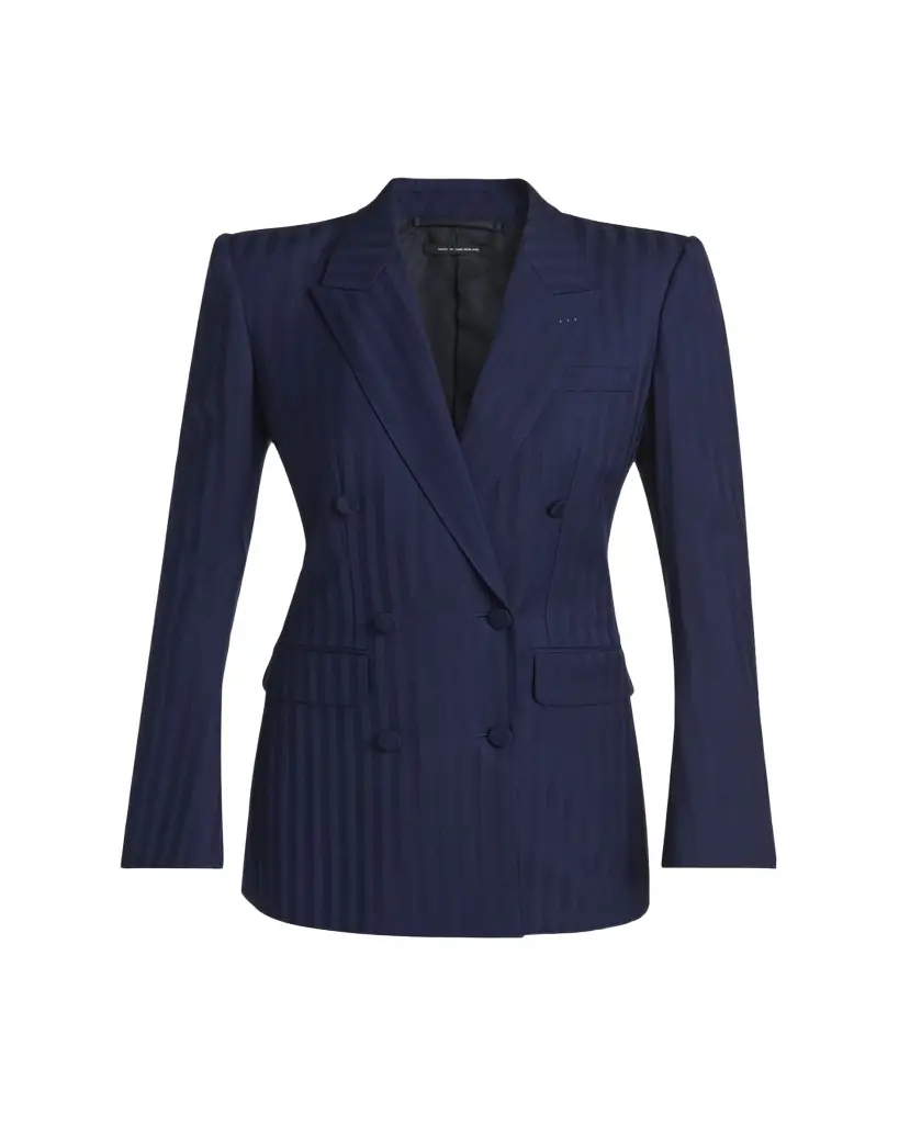 TOM FORD Tonal Striped Jacquard Single-Breasted Jacket | Image 1 TOM FORD Tonal Striped Jacquard Single-Breasted Jacket | Image 1