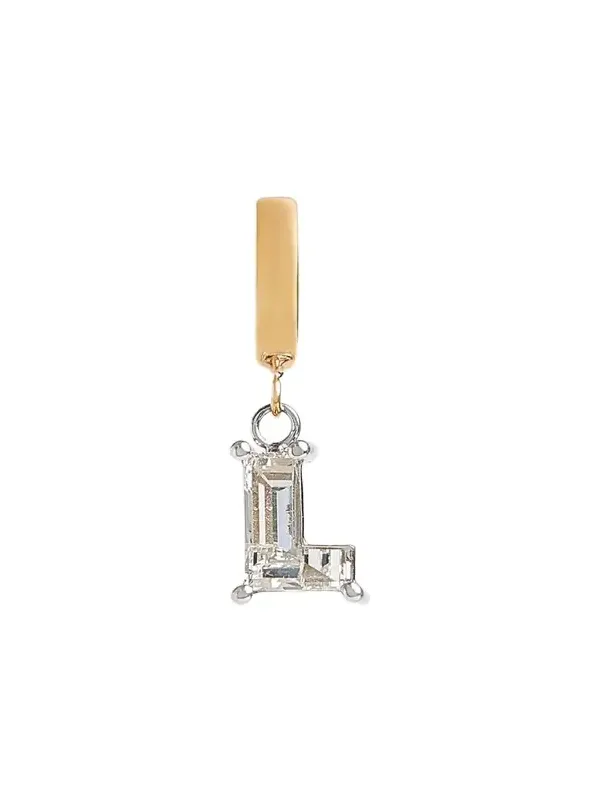 Lab Grown Diamond 14K Letter Charm, L Lab Grown Diamond 14K Letter Charm, L