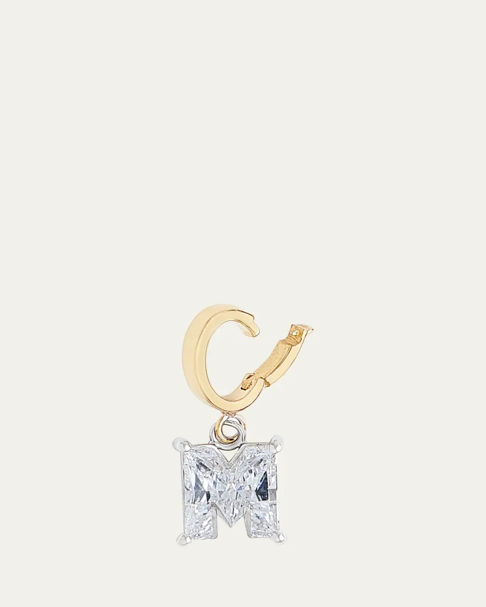 Kendall Row Lab Grown Diamond 14K Letter Charm, M | Thumbnail 3 Kendall Row Lab Grown Diamond 14K Letter Charm, M | Thumbnail 3