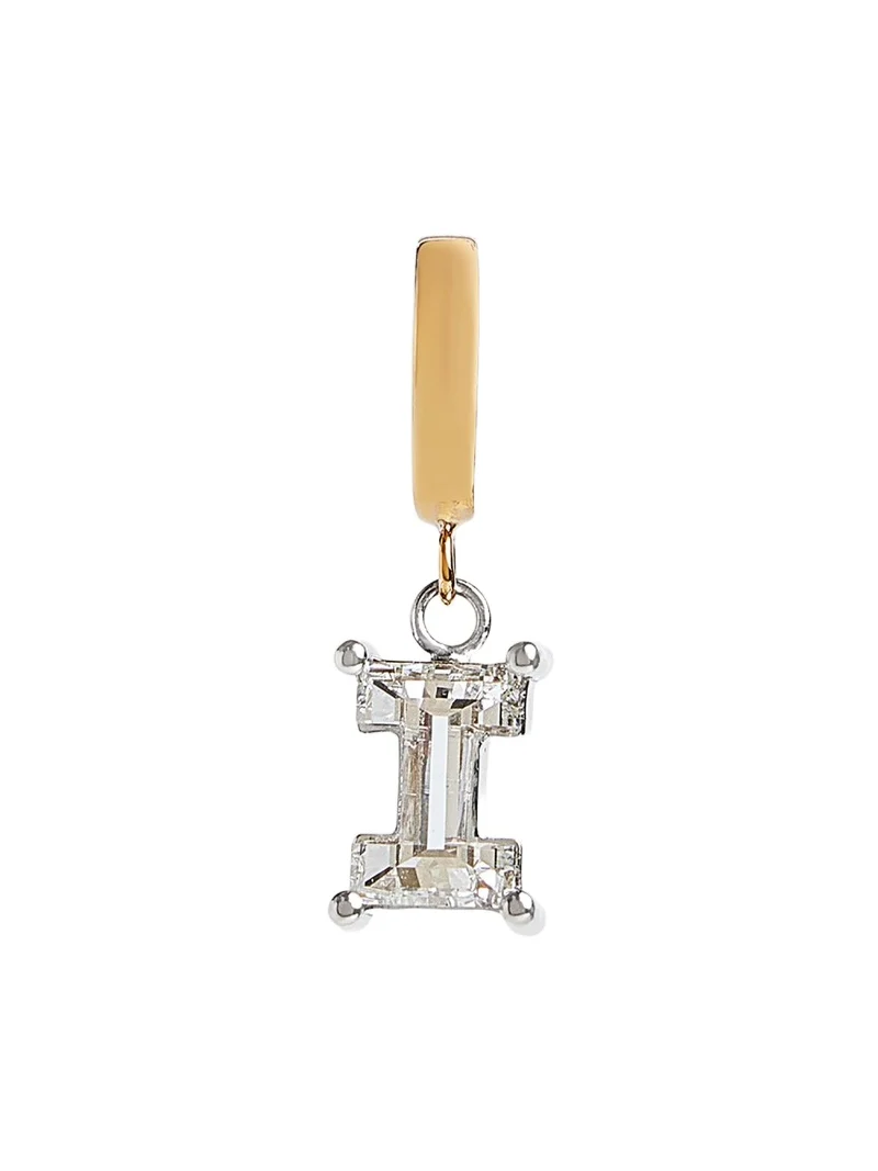 Lab Grown Diamond 14K Letter Charm, I