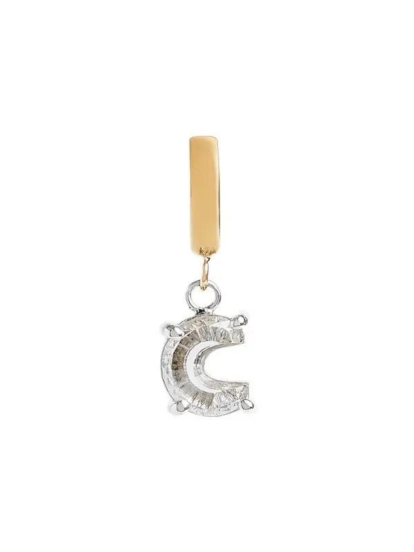 Lab Grown Diamond 14K Letter Charm, C