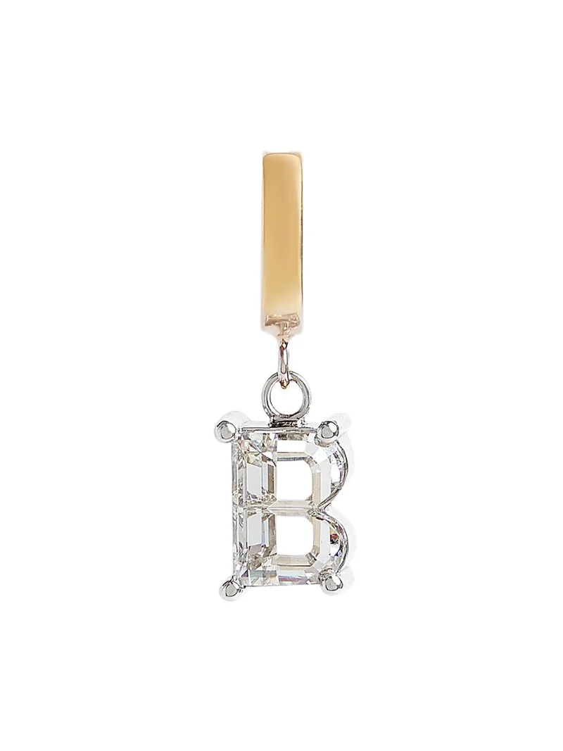 Lab Grown Diamond 14K Letter Charm, B