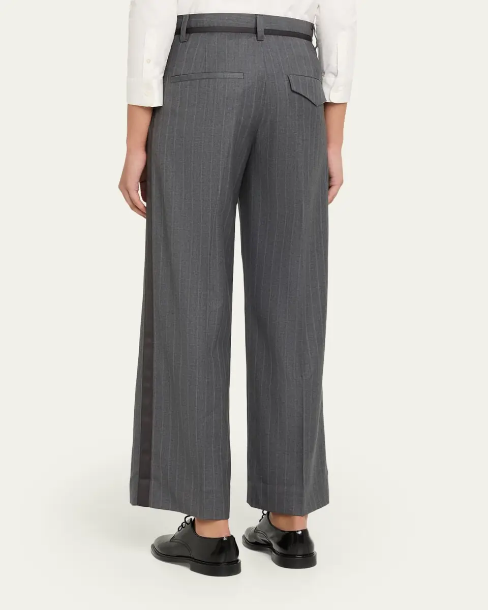 WE-AR4 Tuxedo Pinstripe Straight-Leg Trousers | Thumbnail 3 WE-AR4 Tuxedo Pinstripe Straight-Leg Trousers | Thumbnail 3