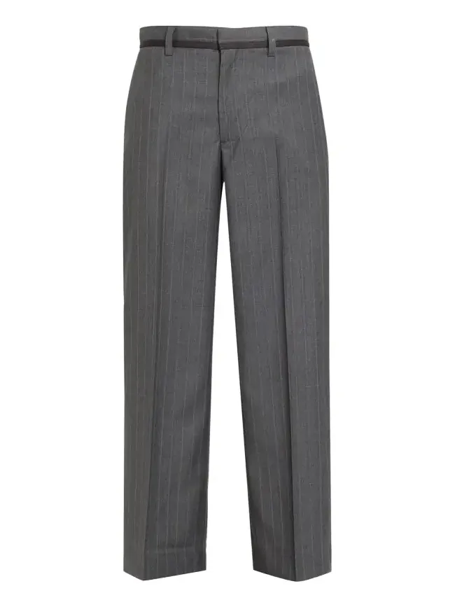 WE-AR4 Tuxedo Pinstripe Straight-Leg Trousers