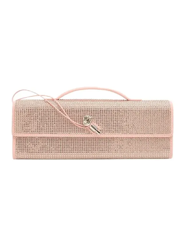 Andiamo Crystal Leather Clutch Bag
