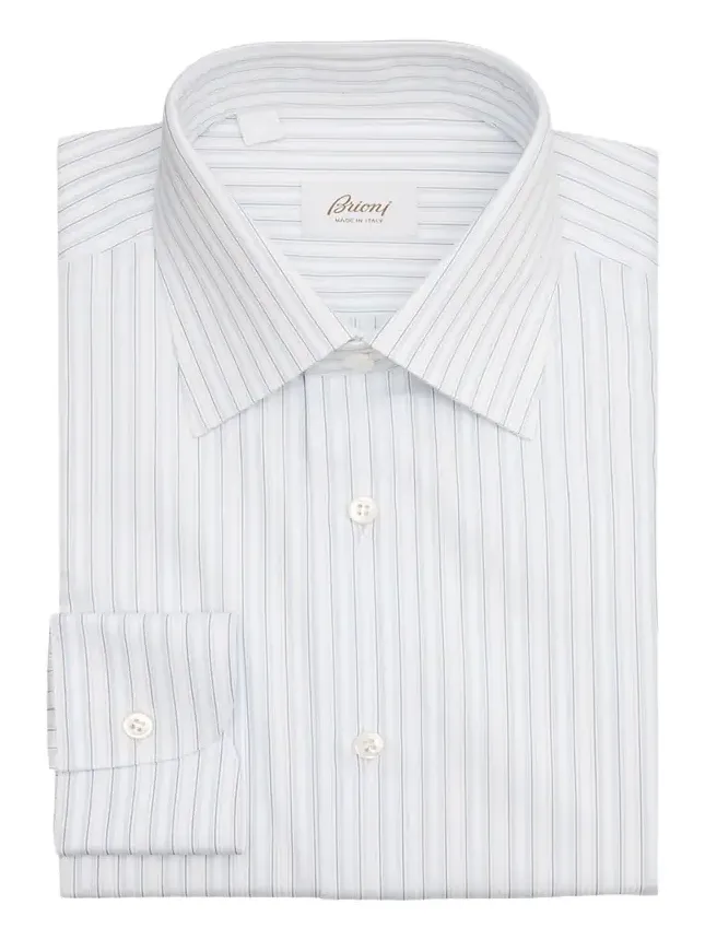Men's Cotton Multi-Stripe Point Collar Dress Shirt Men's Cotton Multi-Stripe Point Collar Dress Shirt