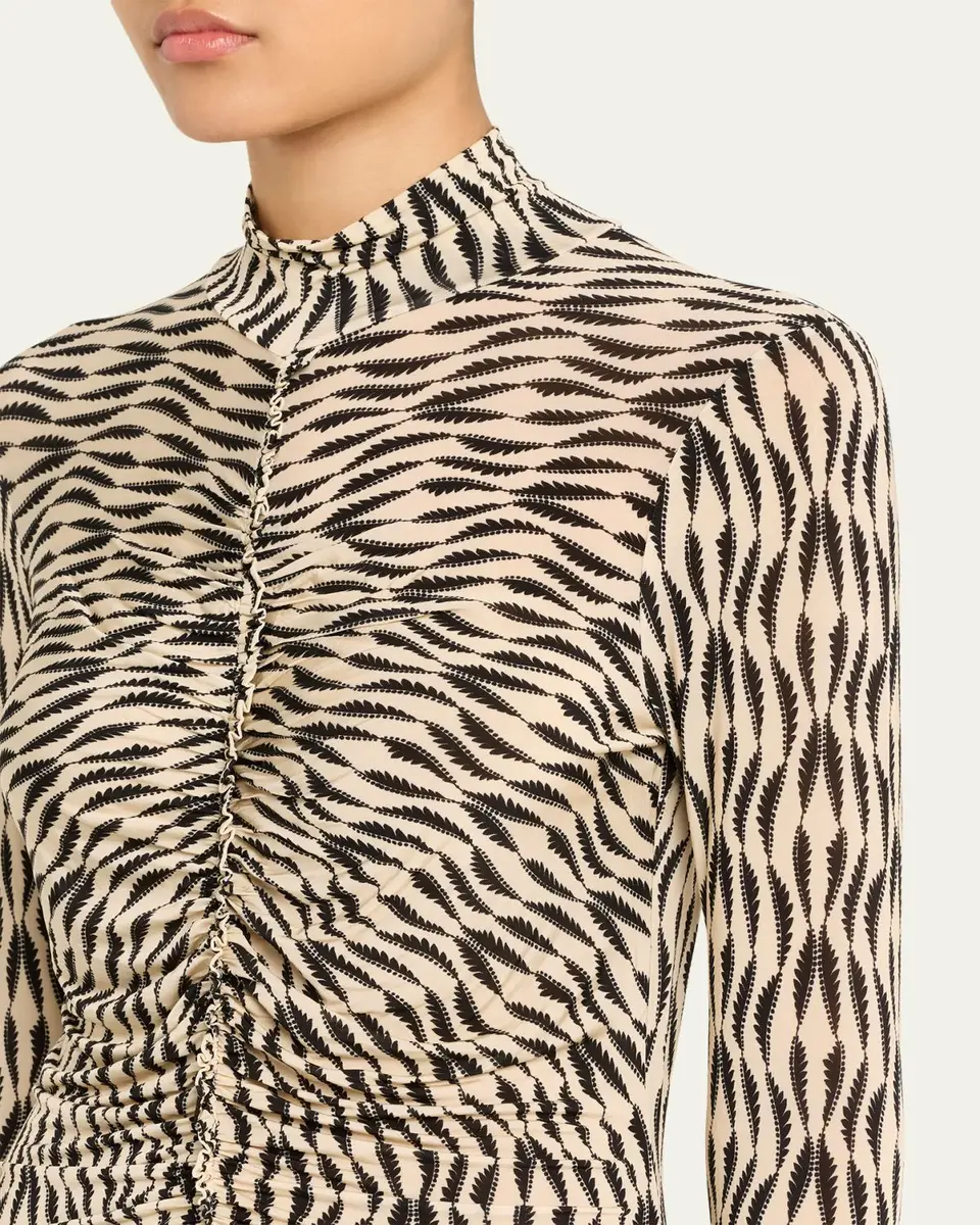 Ulla Johnson Ida Ruched Turtleneck Midi Dress | Thumbnail 5 Ulla Johnson Ida Ruched Turtleneck Midi Dress | Thumbnail 5