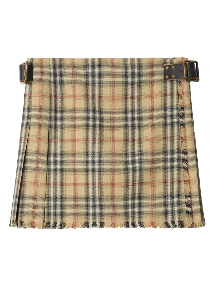 Skye Check Buckled Mini Wrap Skirt Skye Check Buckled Mini Wrap Skirt