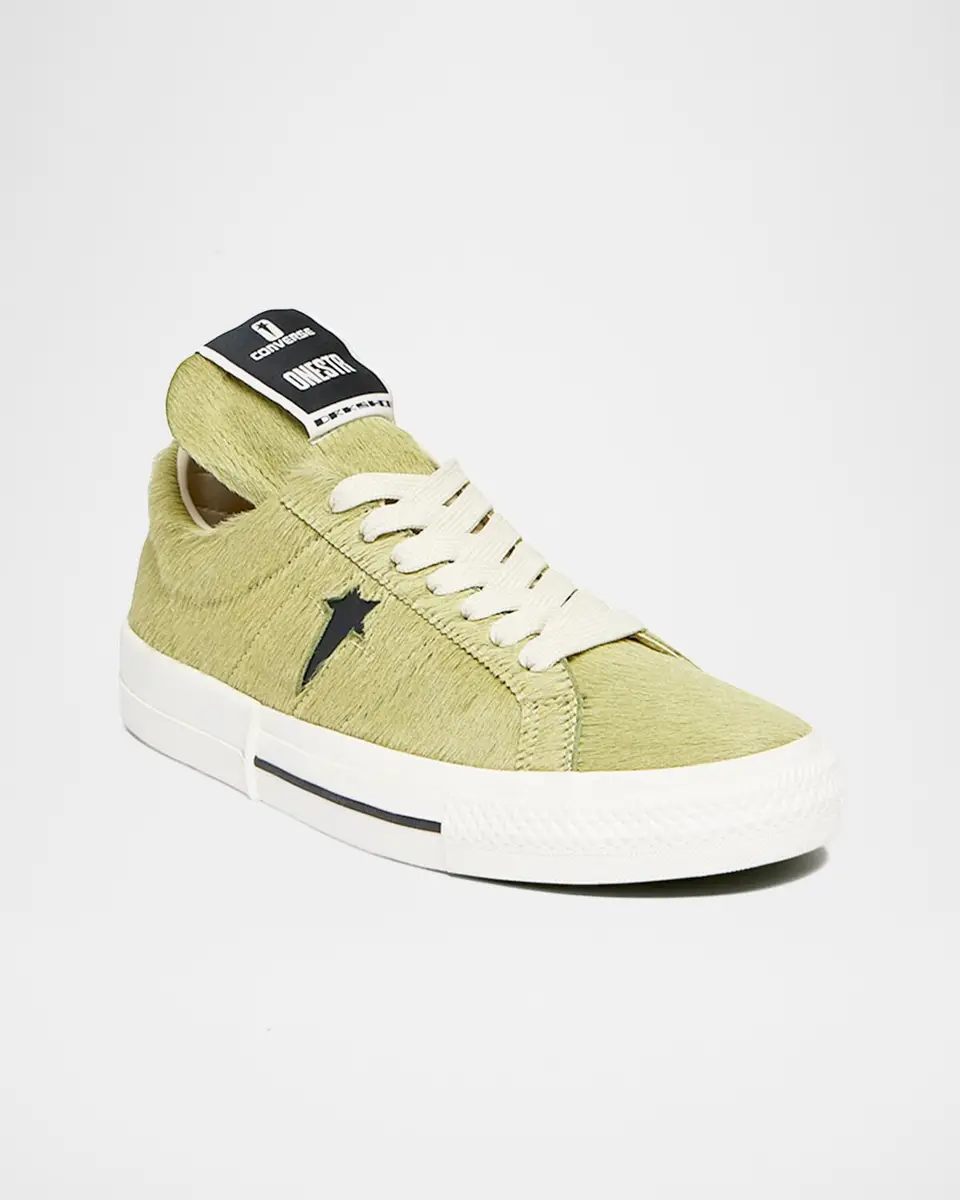 DRKSHDW RICK OWENS x Converse Men's Onestr Calf Hair Low-Top Sneakers | Thumbnail 2 DRKSHDW RICK OWENS x Converse Men's Onestr Calf Hair Low-Top Sneakers | Thumbnail 2