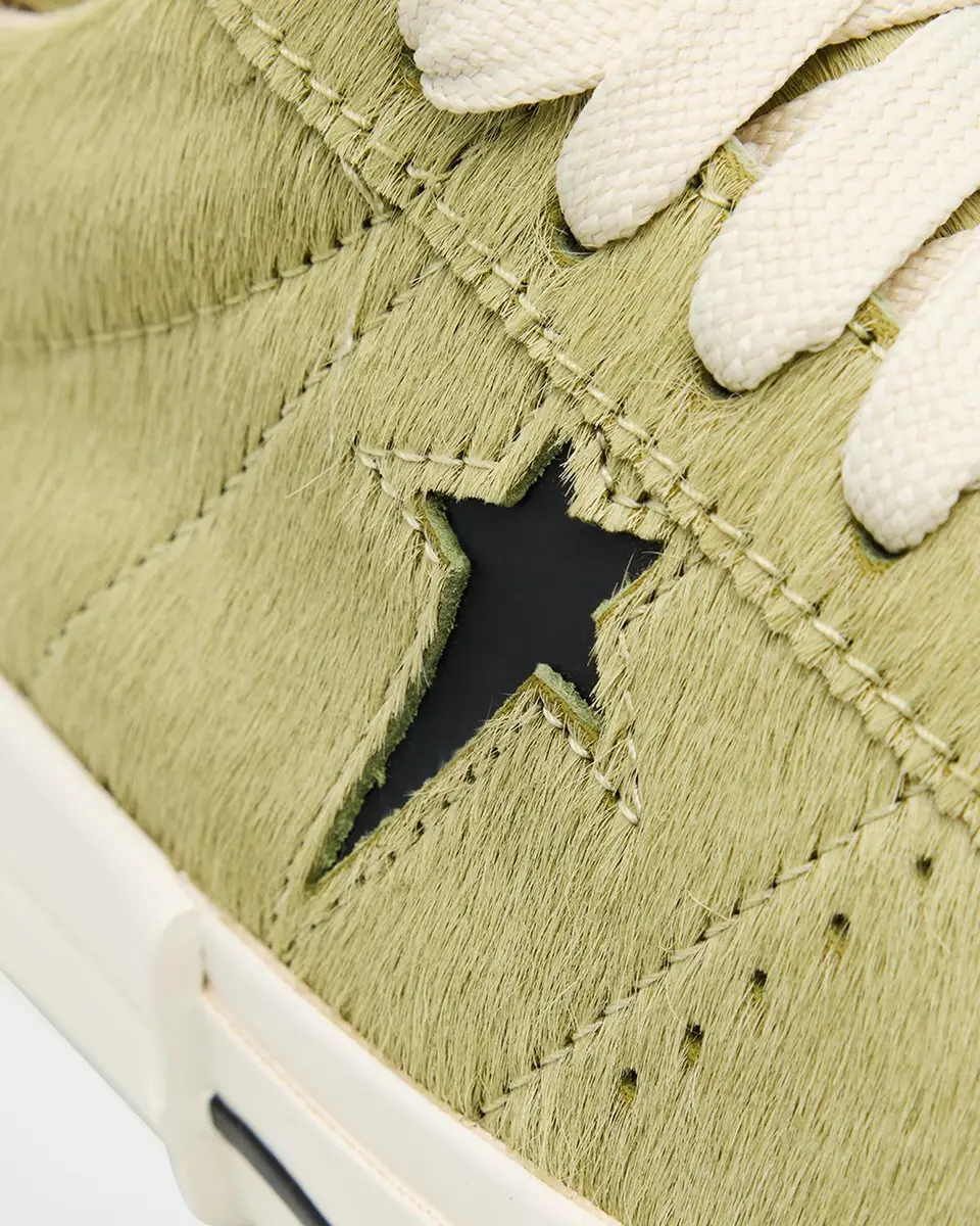 DRKSHDW RICK OWENS x Converse Men's Onestr Calf Hair Low-Top Sneakers | Thumbnail 4 DRKSHDW RICK OWENS x Converse Men's Onestr Calf Hair Low-Top Sneakers | Thumbnail 4