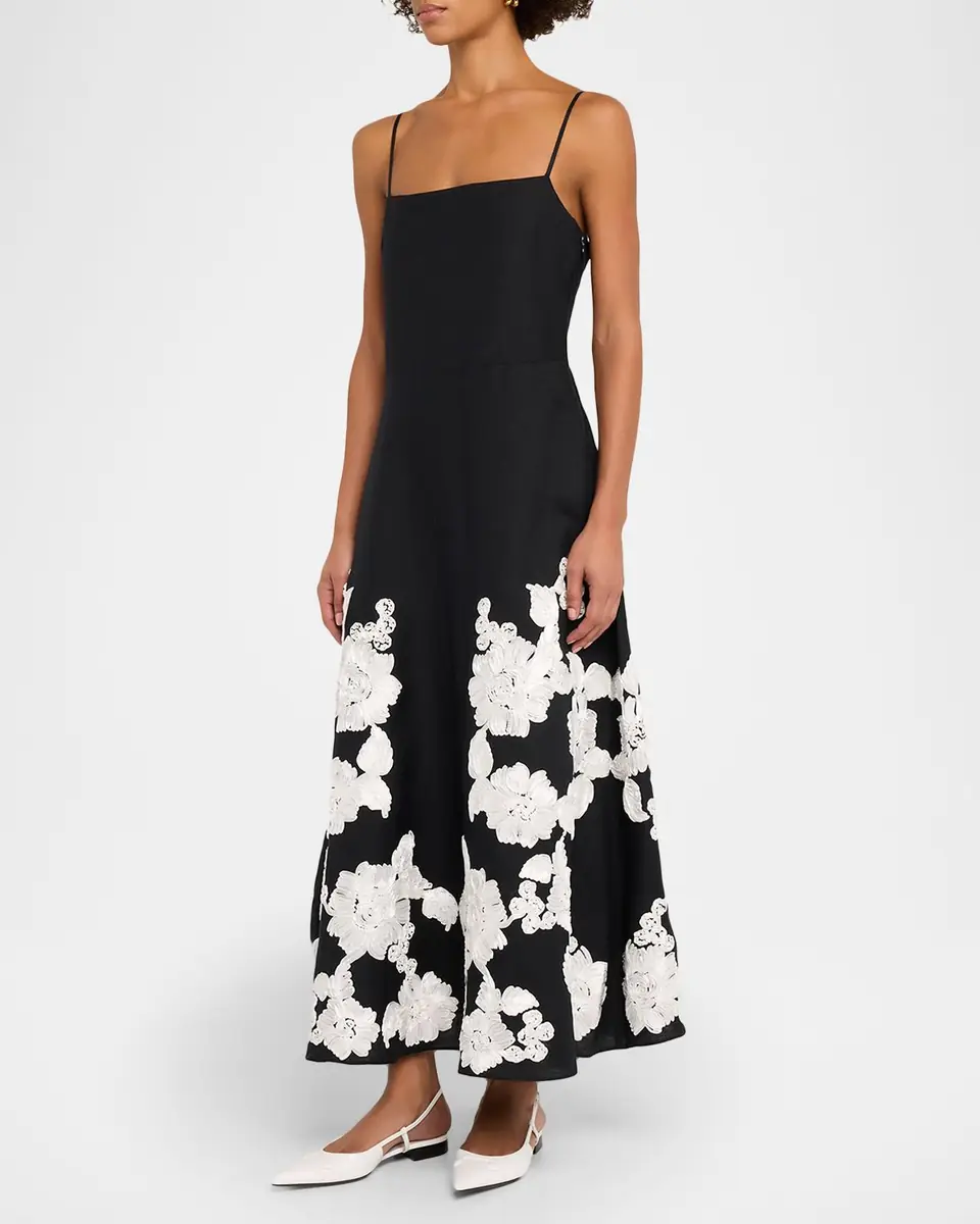Simkhai Annabella Floral Embroidered Midi Dress | Thumbnail 8 Simkhai Annabella Floral Embroidered Midi Dress | Thumbnail 8
