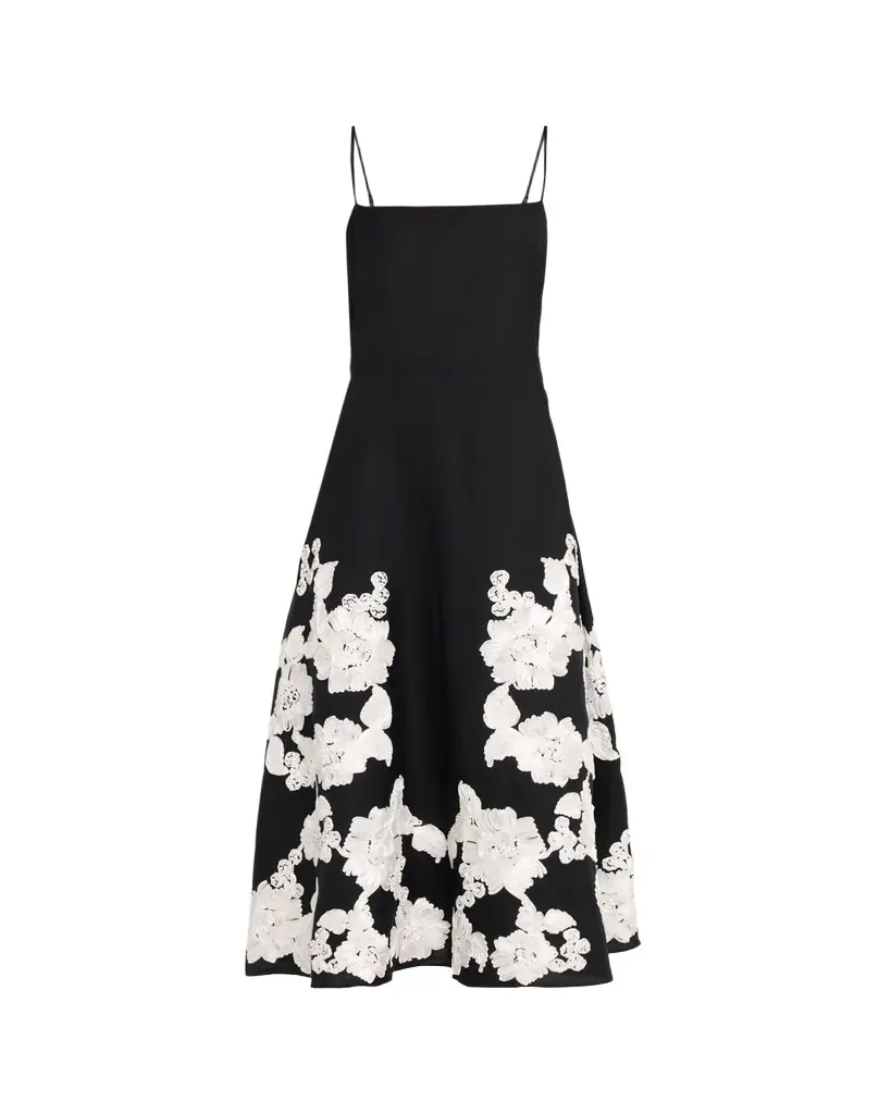Annabella Floral Embroidered Midi Dress Annabella Floral Embroidered Midi Dress