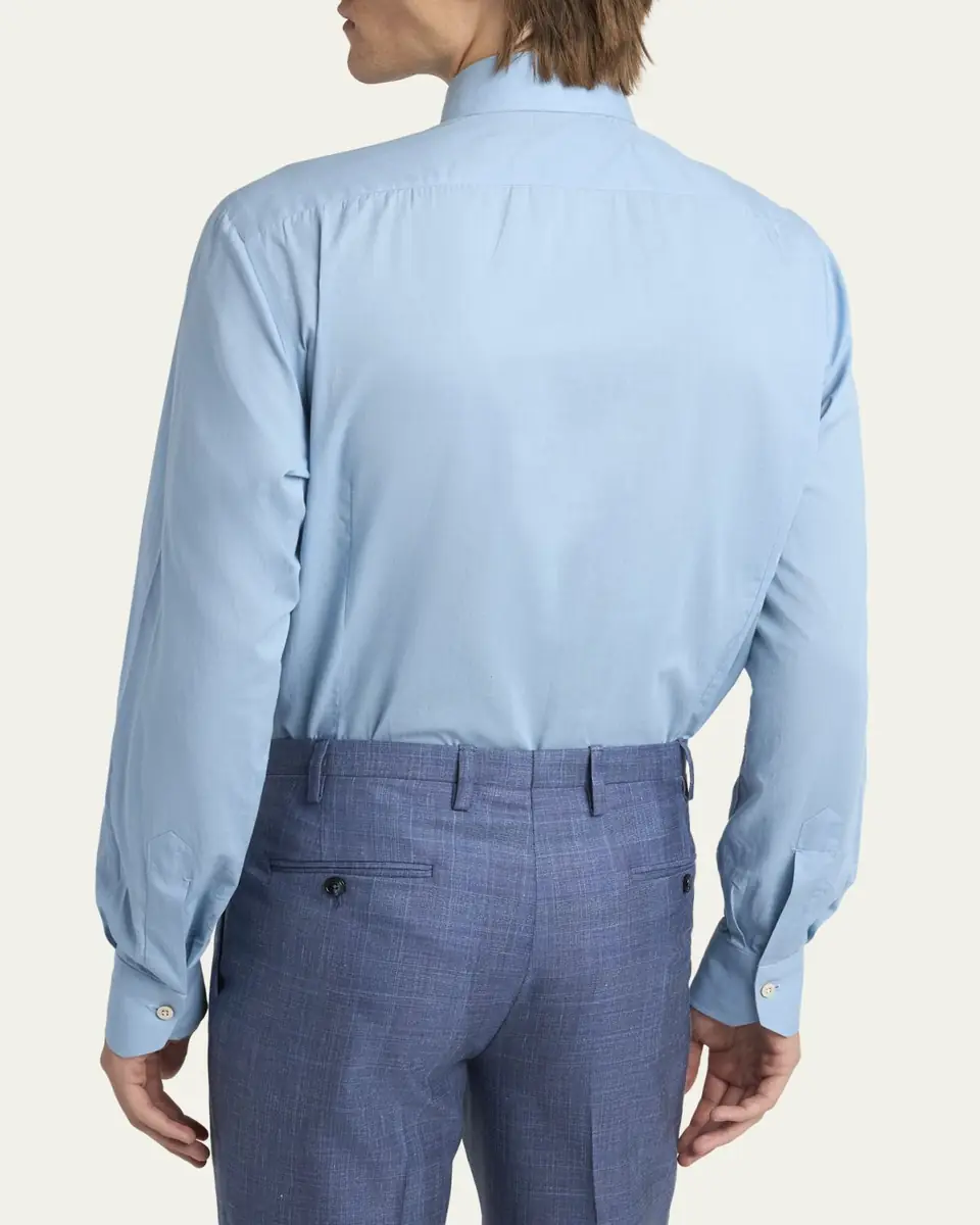 Kiton Men's Cotton Classic Fit Button-Down Shirt | Thumbnail 3 Kiton Men's Cotton Classic Fit Button-Down Shirt | Thumbnail 3