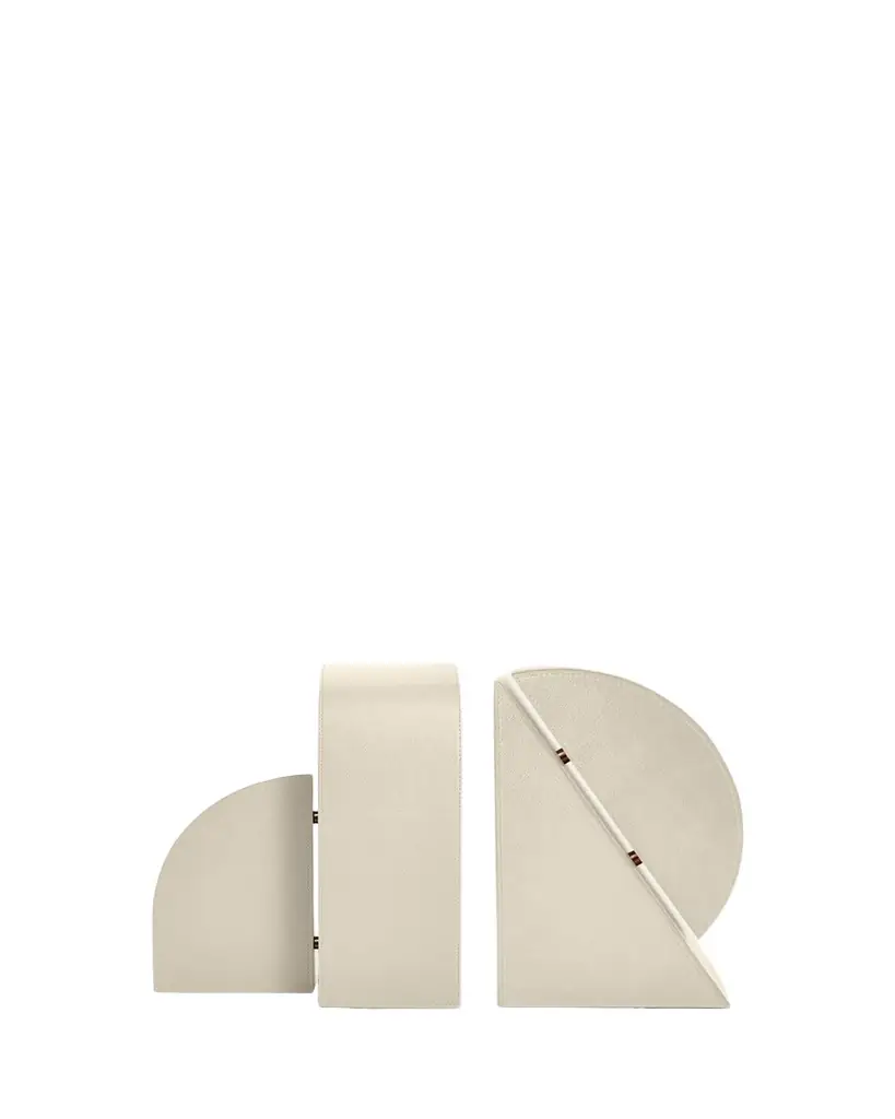 ASSOULINE Cubist R Leather Bookend | Image 1 ASSOULINE Cubist R Leather Bookend | Image 1