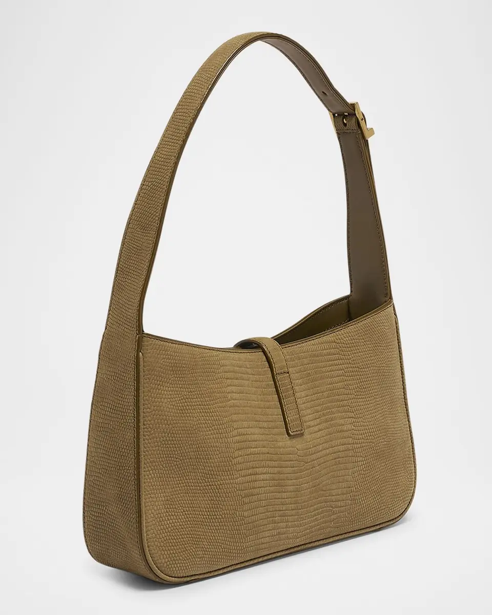 Saint Laurent Le 5 A 7 Shoulder Bag in Lizard-Effect Leather | Thumbnail 2