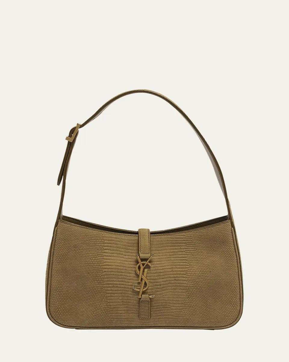 Saint Laurent Le 5 A 7 Shoulder Bag in Lizard-Effect Leather | Thumbnail 6