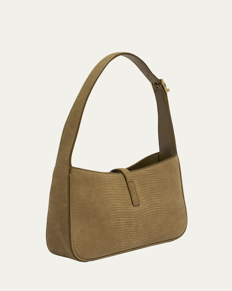 Saint Laurent Le 5 A 7 Shoulder Bag in Lizard-Effect Leather | Thumbnail 8