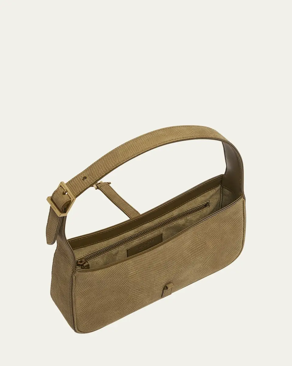Saint Laurent Le 5 A 7 Shoulder Bag in Lizard-Effect Leather | Thumbnail 9