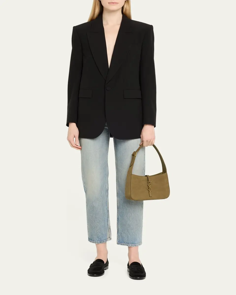 Saint Laurent Le 5 A 7 Shoulder Bag in Lizard-Effect Leather | Thumbnail 10