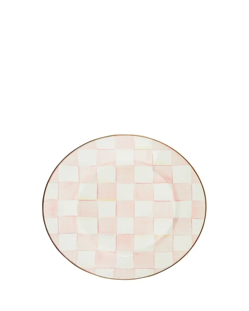 MacKenzie-Childs Rosy Check Enamel Dinner Plate | Image 1 MacKenzie-Childs Rosy Check Enamel Dinner Plate | Image 1