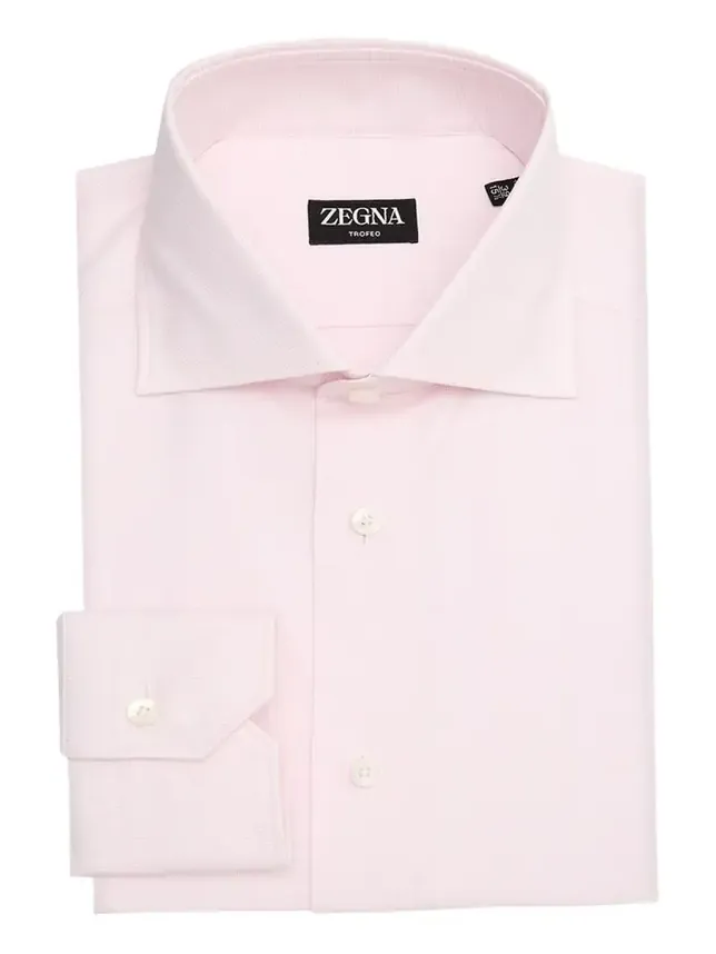 Zegna Men's Micro-Check Trofeo Cotton Dress Shirt
