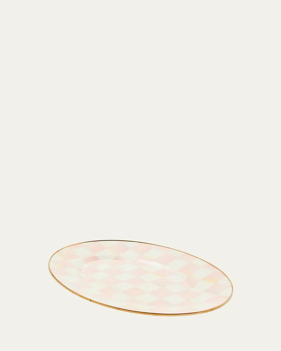 MacKenzie-Childs Rosy Check Small Oval Platter | Thumbnail 2 MacKenzie-Childs Rosy Check Small Oval Platter | Thumbnail 2
