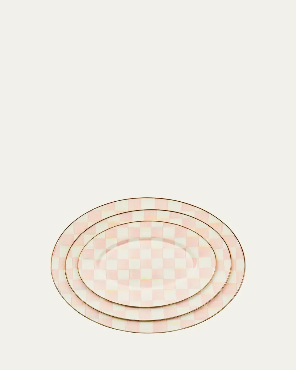 MacKenzie-Childs Rosy Check Small Oval Platter | Thumbnail 3 MacKenzie-Childs Rosy Check Small Oval Platter | Thumbnail 3