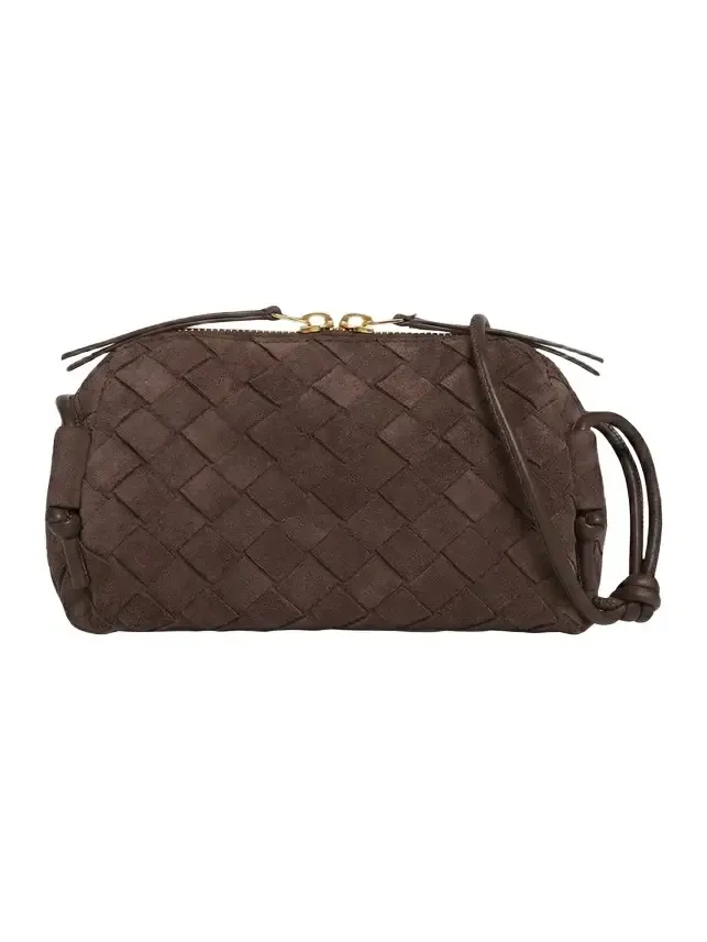 Concert Pouch Intrecciato Suede Crossbody Bag