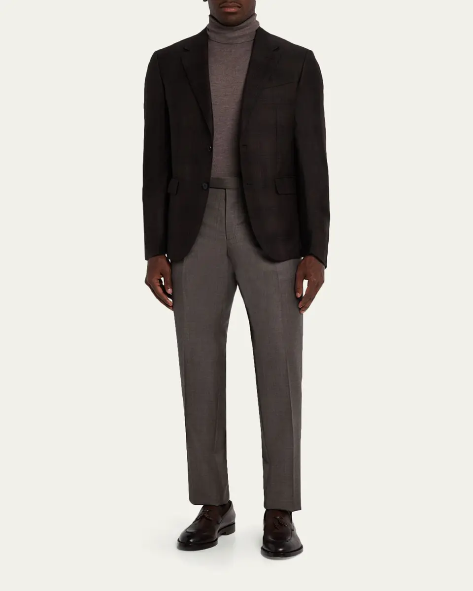 Zegna Men's Cashmere and Silk Tonal Plaid Sport Coat | Thumbnail 2 Zegna Men's Cashmere and Silk Tonal Plaid Sport Coat | Thumbnail 2