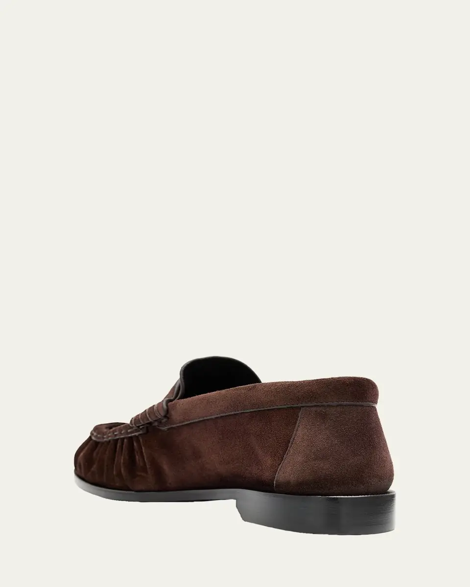 Saint Laurent Le Suede YSL Penny Loafers | Thumbnail 4 Saint Laurent Le Suede YSL Penny Loafers | Thumbnail 4