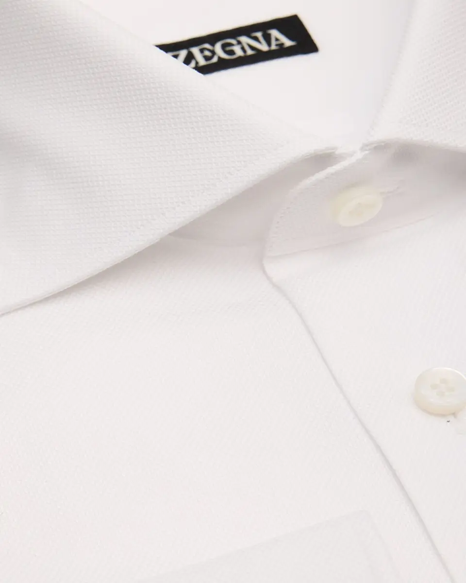 ZEGNA Men's Cotton Oxford Spread-Collar Dress Shirt | Thumbnail 3