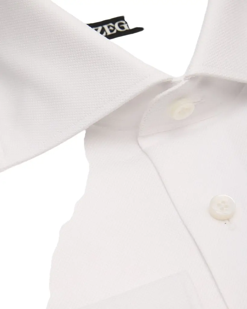 ZEGNA Men's Cotton Oxford Spread-Collar Dress Shirt | Image 1 ZEGNA Men's Cotton Oxford Spread-Collar Dress Shirt | Image 1