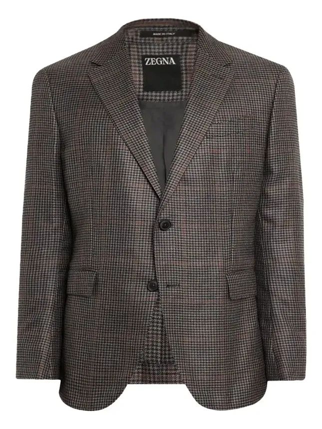 Men's Cashmere and Silk Houndstooth Check Sport Coat Men's Cashmere and Silk Houndstooth Check Sport Coat