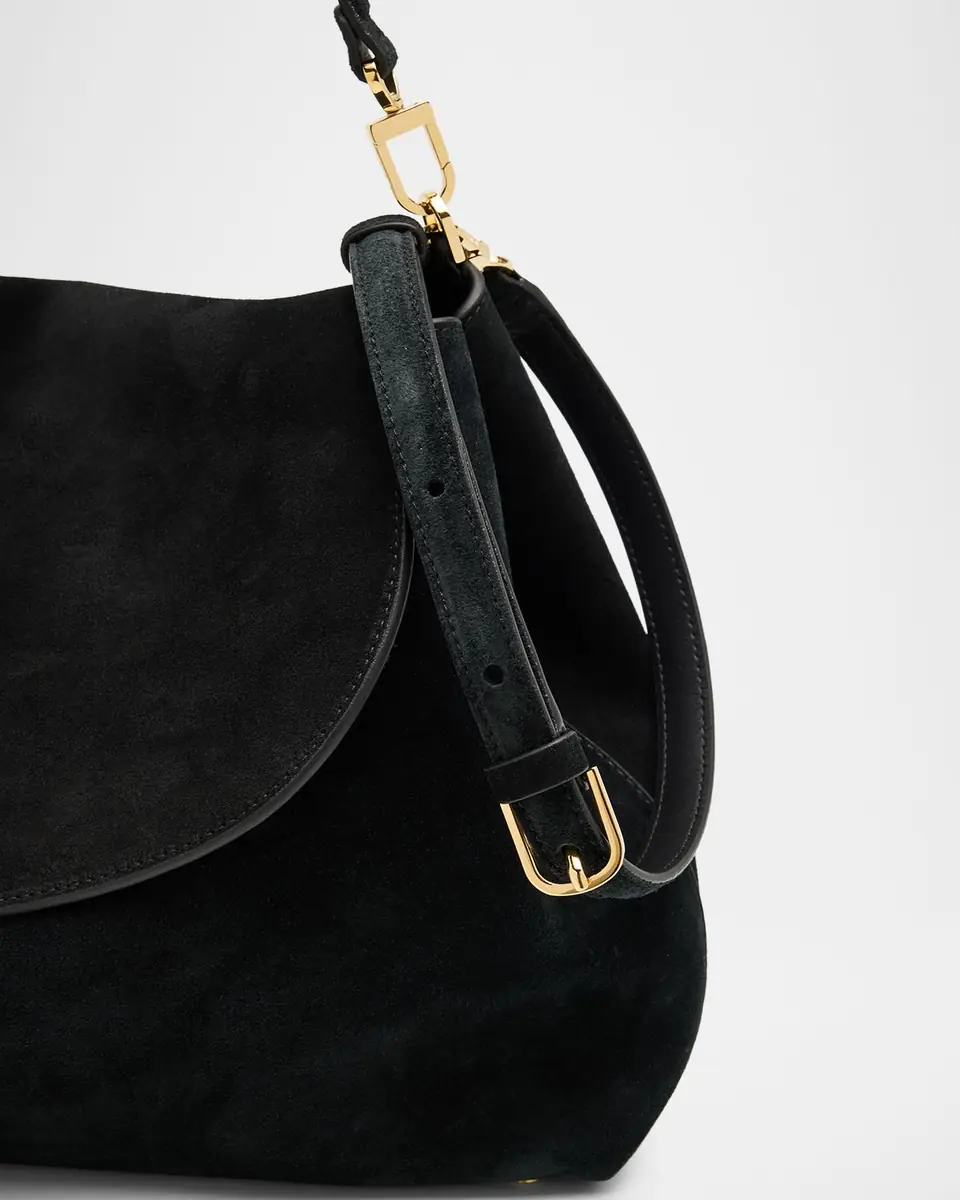Toteme T-Lock Suede Shoulder Bag | Thumbnail 20 Toteme T-Lock Suede Shoulder Bag | Thumbnail 20