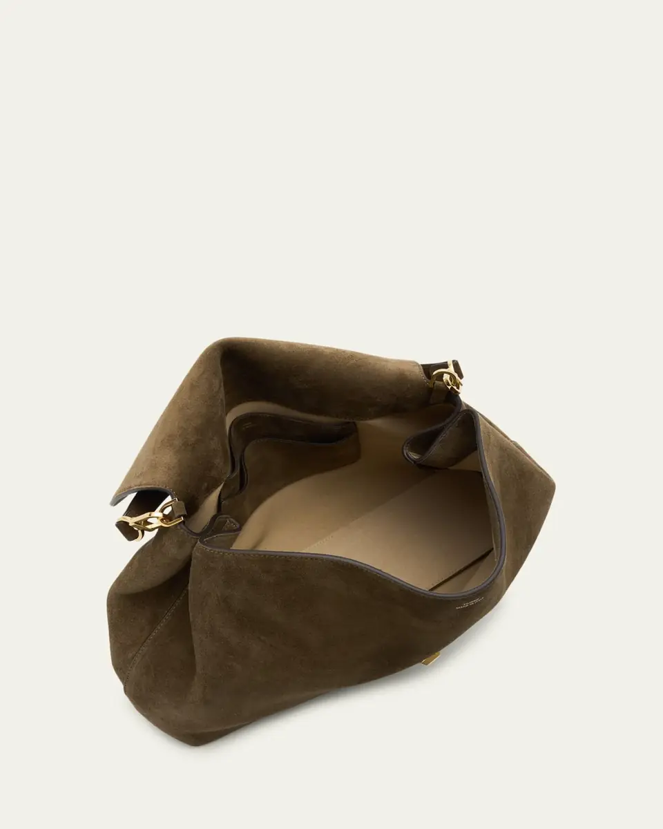 Toteme T-Lock Suede Shoulder Bag | Thumbnail 8 Toteme T-Lock Suede Shoulder Bag | Thumbnail 8