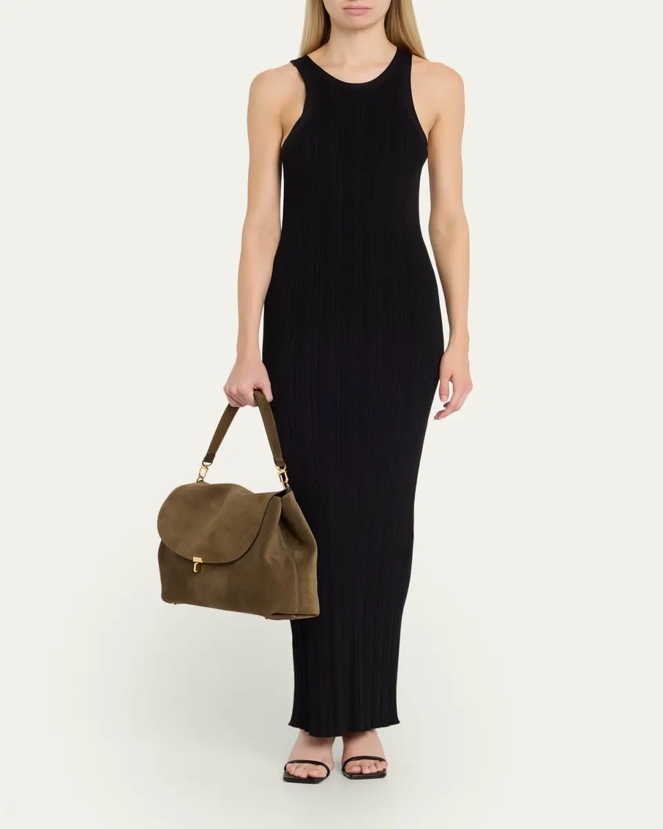 Toteme T-Lock Suede Shoulder Bag | Thumbnail 9 Toteme T-Lock Suede Shoulder Bag | Thumbnail 9