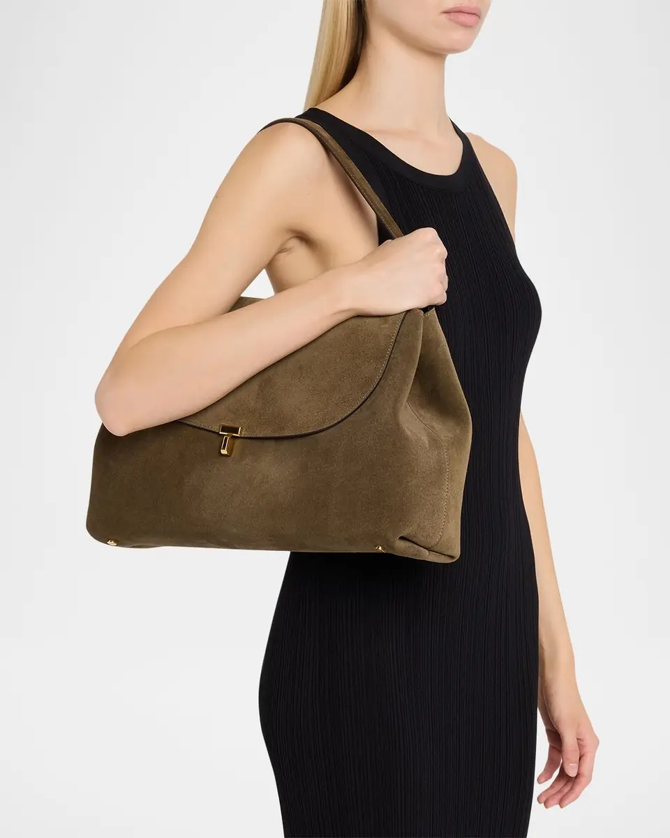 Toteme T-Lock Suede Shoulder Bag | Thumbnail 10 Toteme T-Lock Suede Shoulder Bag | Thumbnail 10